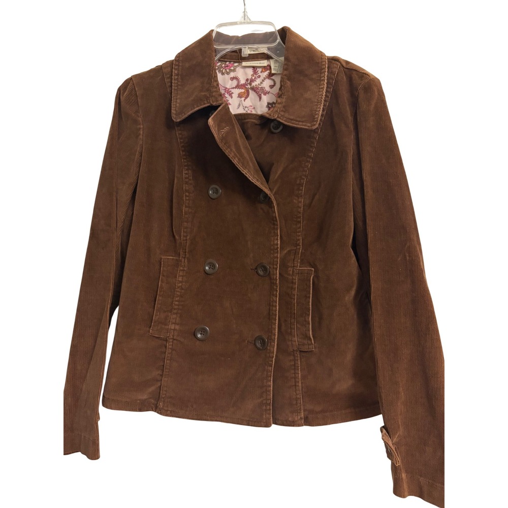 St. John's Bay Corduroy Jacket M Brown, Corduroy, Blazer, Fall, Boho, Y2K